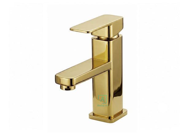 Mezclador Monomando Quadrato  Dorado