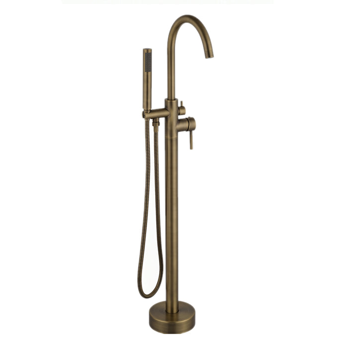 Griferia Mezclador Bañera + Teleducha Bronce Antiguo