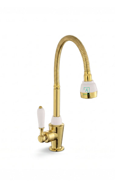 Griferia lavaplatos Flexible Deco  Dorada