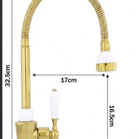 Griferia lavaplatos Flexible Deco  Dorada