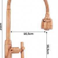 Griferia Lavaplatos Flexo Oro rosa