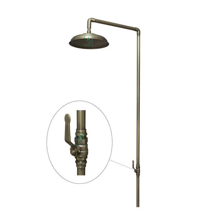 Ducha expuesta Tipo piscina Bronce antiguo - Ducha 30cm