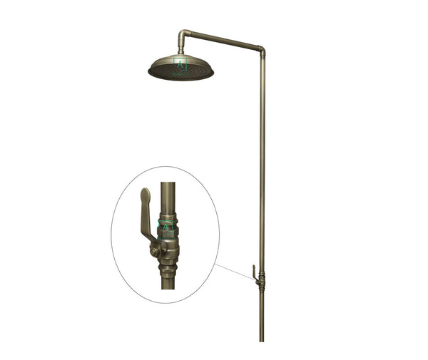 Ducha expuesta Tipo piscina Bronce antiguo - Ducha 30cm