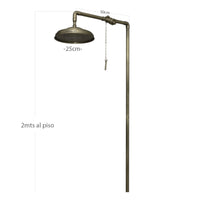 Ducha expuesta tipo piscina con cadena - Bronce antiguo