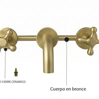 Mezclador Pared Kaly Oro Cepillado