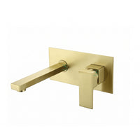 Mezclador Pared Square Oro Cepillado