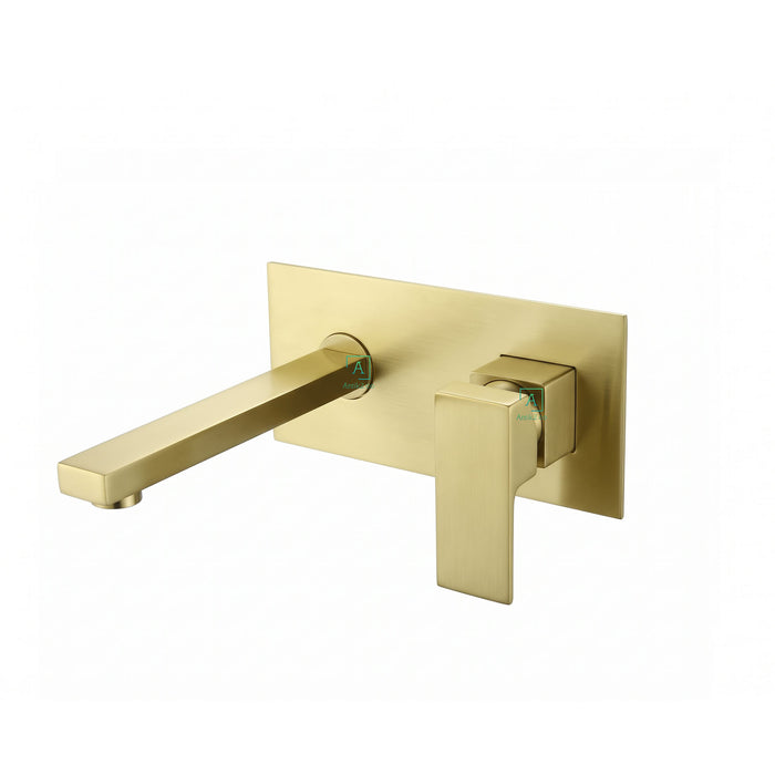 Mezclador Pared Square Oro Cepillado