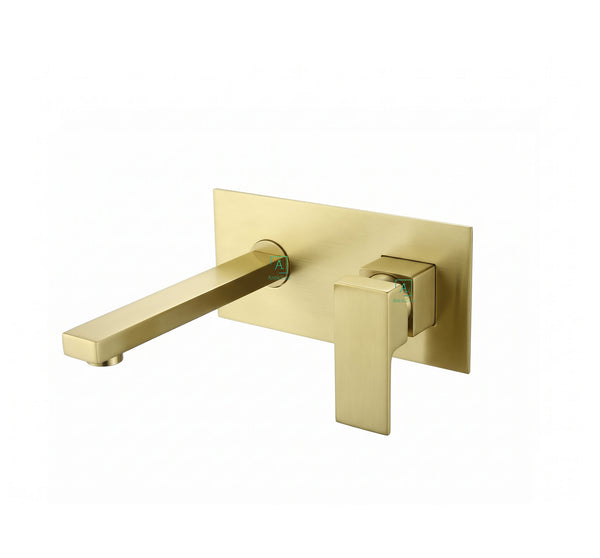Mezclador Pared Square Oro Cepillado