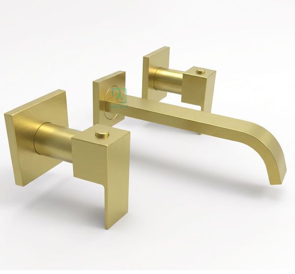 Mezclador Pared Novo Quadrato Oro Cepillado