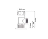 Registro regulacion 1/2 x 1/2 Pulgada Cobre Satin