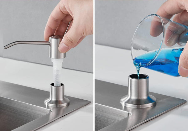 Dispensador de Jabon Mesa Acero