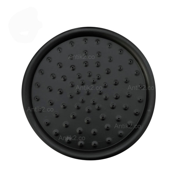 Mezclador Cruceta  Vintage  Negro + Ducha 20cm