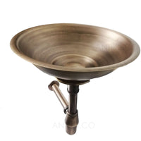 Lavamanos 40cm + Desague y sifon  Bronce Antiguo