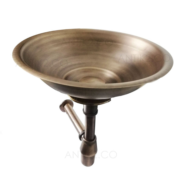 Lavamanos 40cm + Desague y sifon  Bronce Antiguo