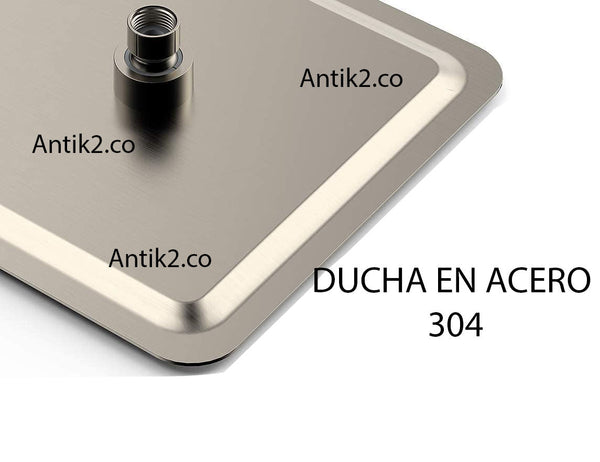 Mezclador ducha Niquel satin + Ducha 20cm