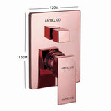 Mezclador   Oro Rosa + Ducha 20x20cm + Ducha de mano