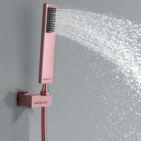 Mezclador   Oro Rosa + Ducha 30x30cm + Ducha de mano