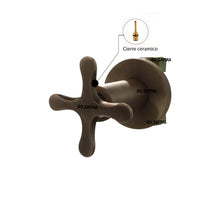 Registro Bronce Antiguo + Ducha 30cm