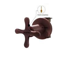Registro Trebol + Ducha 20cm Cobre Antiguo