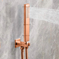 Ducha Telefono Oro rosa  Con Soporte De conexion a 1/2