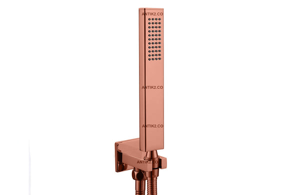Ducha Telefono Oro rosa  Con Soporte De conexion a 1/2" pulgada