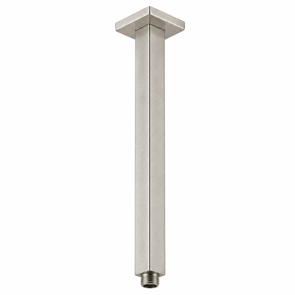 Tubo Ducha Cuadrado Techo 25cm Niquel Satin