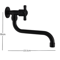 Griferia pared  Negro Vicenza (Agua fria)