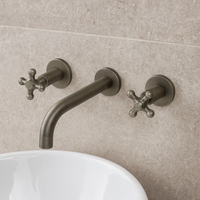 Mezclador Vintage Pared Bronce Antiguo