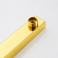 Tubo ducha Pared Cuadrado Dorado 40cm