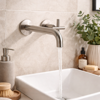 Griferia muro Novo  Niquel Satín (Agua Fría)