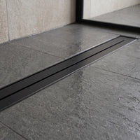 Rejilla piso Rectangular  5.5x60cm Negra
