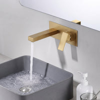 Mezclador Pared Square Oro Cepillado