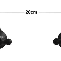 Mezclador Cruceta  Vintage  Negro + Ducha 20cm