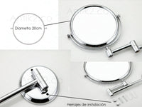 Espejo Aumento 1x-3x