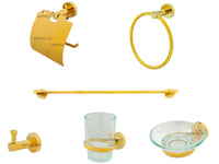 Juego  Accesorios Redondo Dorado x 6 piezas
