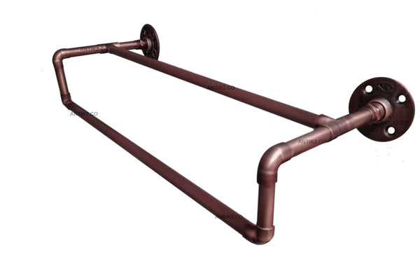 Toallero Vintage Doble Cobre Antiguo