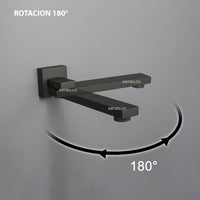 Griferia Mezclador  Para Tina/Bañera  Negro Mate +  Ducha 20cm