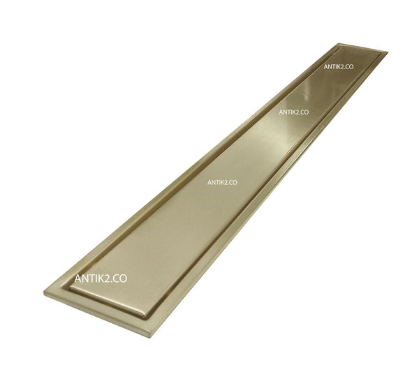 Rejilla Piso Invisible Dorado cepillado  10cm x 60cm