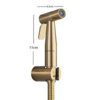 Ducha Bidet Oro Cepillado  Con Soporte