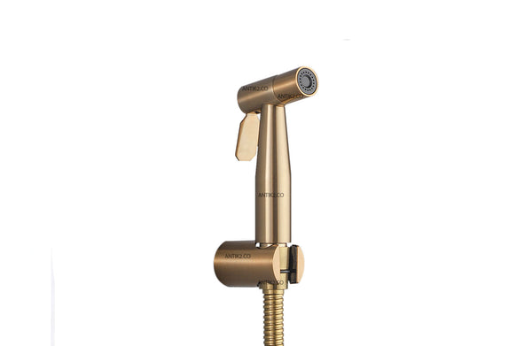 Ducha Bidet Oro Cepillado  Con Soporte