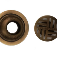 Rejilla piso Bronce Antiguo Diametro  10cm Vector