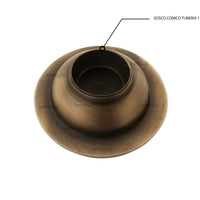 Rejilla piso Bronce Antiguo Diametro  10cm Vector