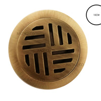 Rejilla piso Bronce Antiguo Diametro  10cm Vector