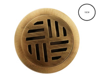 Rejilla piso Bronce Antiguo Diametro  10cm Vector