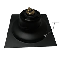 Rejilla piso push  10x 10cm negra