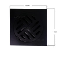 Rejilla piso  10x 10cm negra