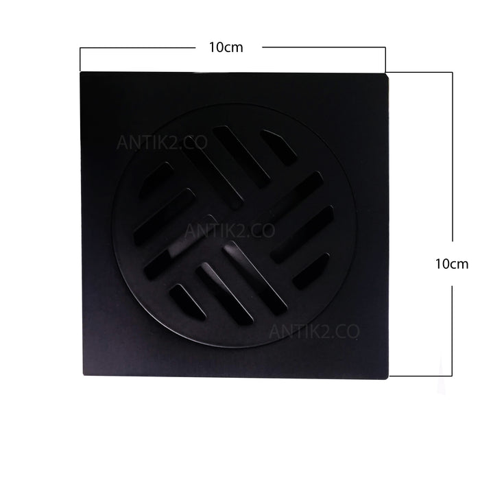 Rejilla piso  10x 10cm negra
