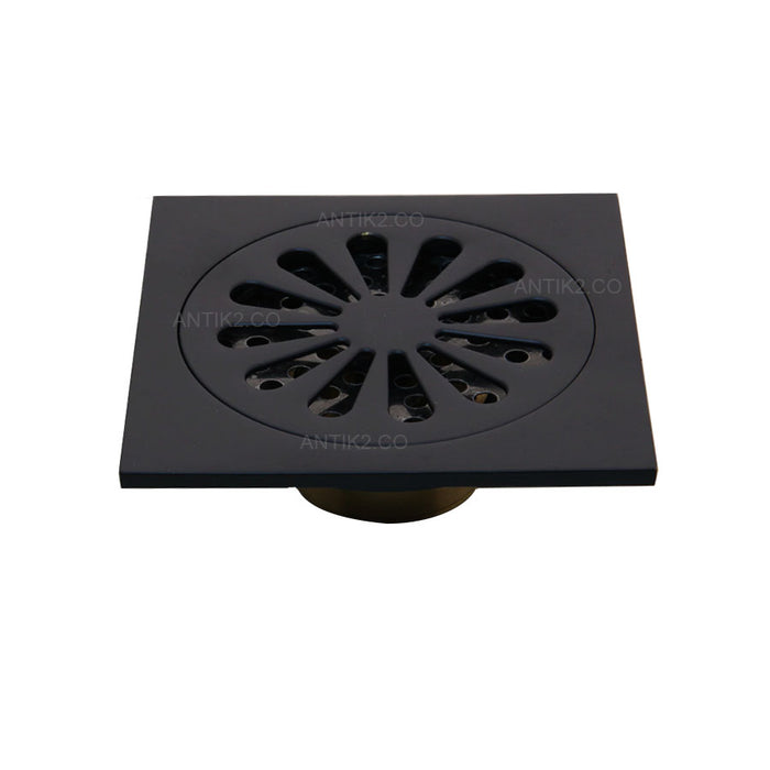 Rejilla piso Cuadrada 10x10cm negra Antiretorno
