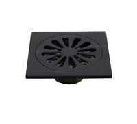 Rejilla piso Cuadrada 10x10cm negra Antiretorno