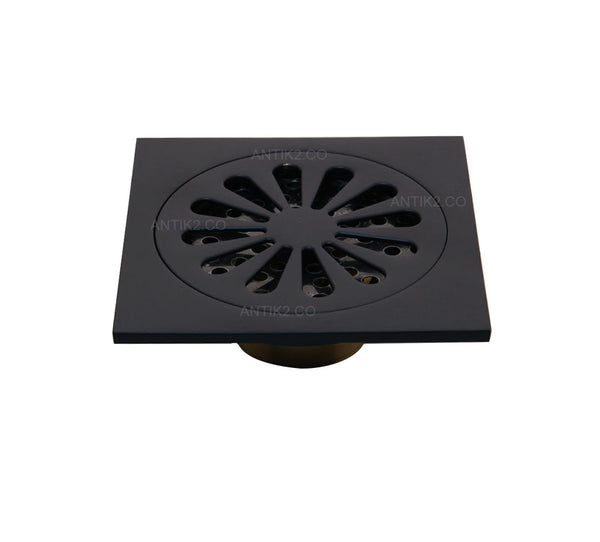 Rejilla piso Cuadrada 10x10cm negra Antiretorno